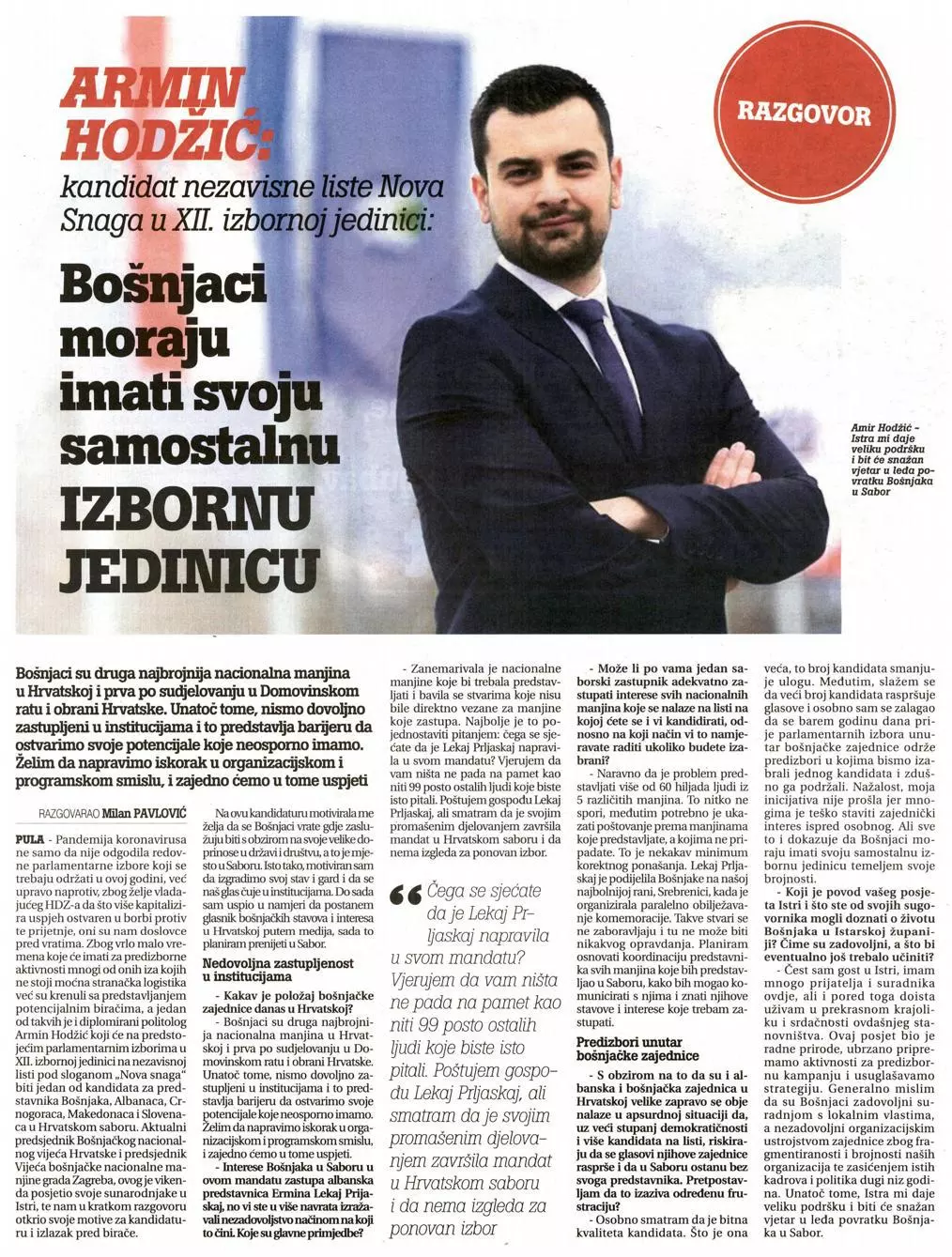 Bošnjaci moraju imati svoju samostalnu izbornu jedinicu